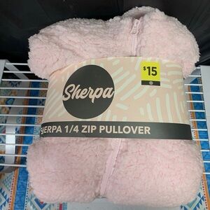 Bobbie Brooks Fuzzy Ladies 1/4 Zip Pullover Size Large BRAND NEW WITHOUT TAGS